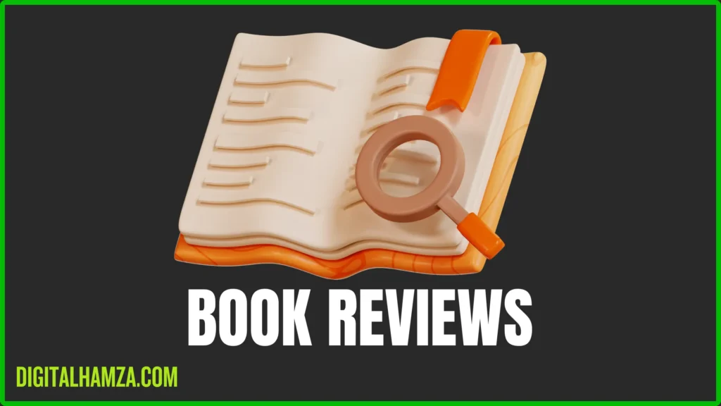 Book reviews and recommendation image with book icon