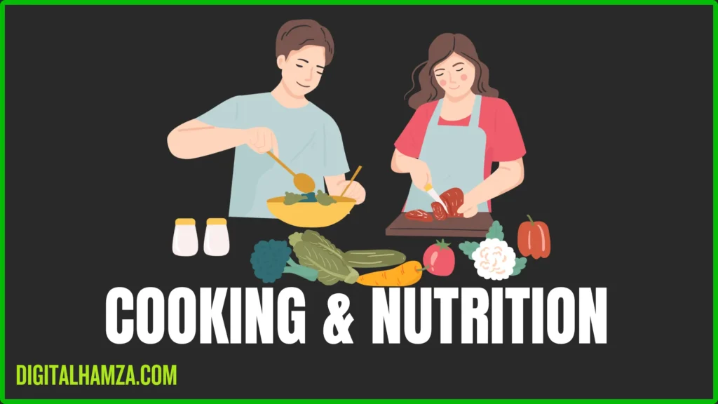 image for cooking niche showing icon of husband and wife making food