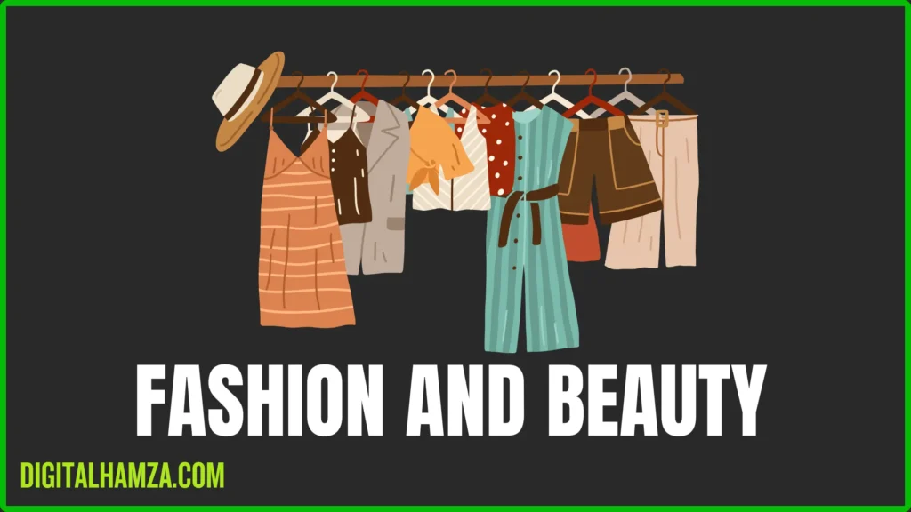 image showing fashion and beauty title and icon